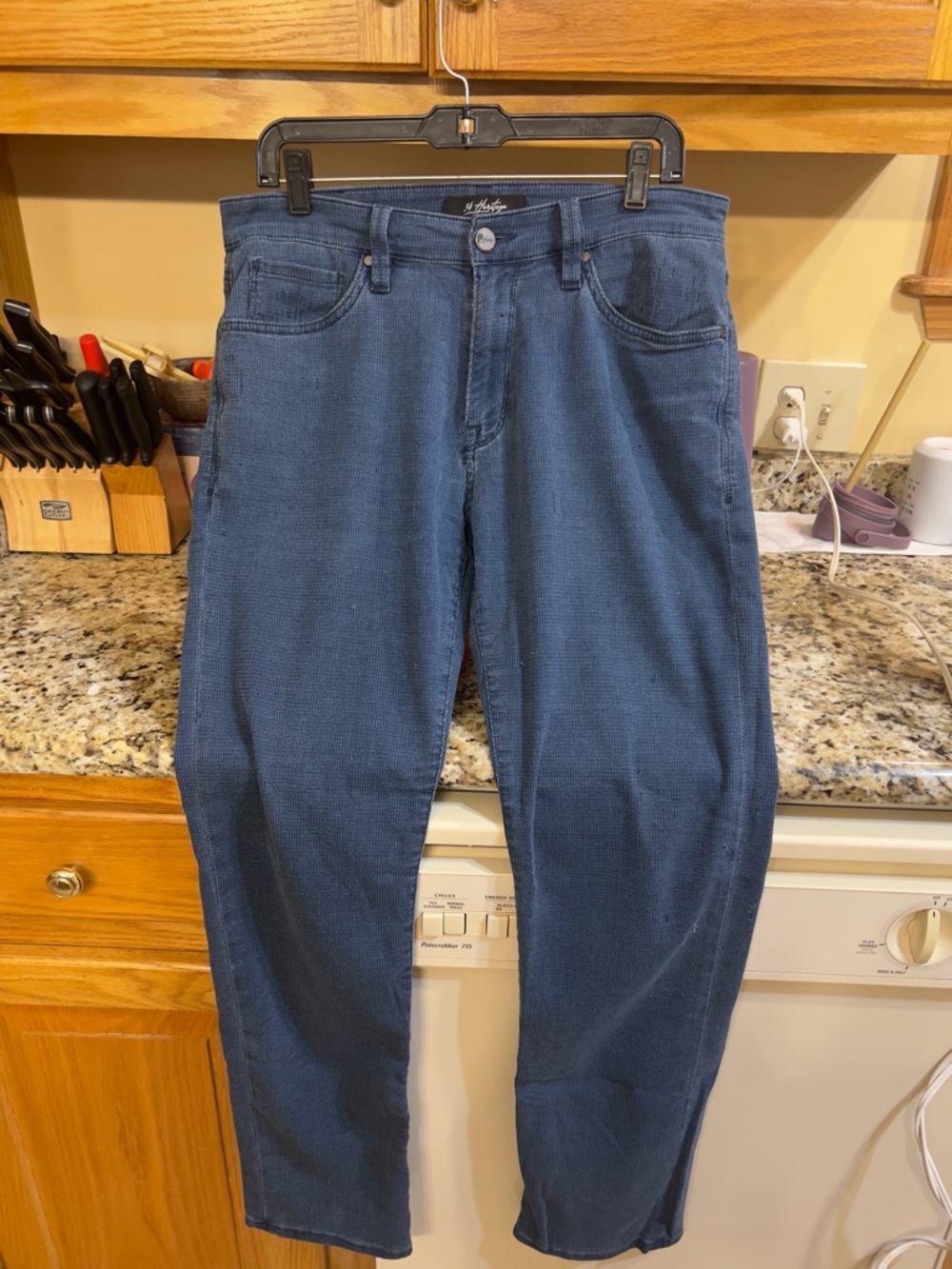 Men's Straight Fit Jeans in Dark Blue by St. John's Bay